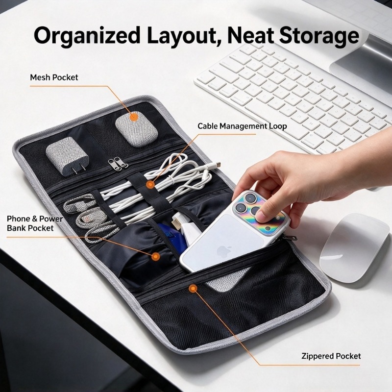 Bolsa organizadora de cables d - Tech Accessories Travel Organizer Pouch reseña y precio